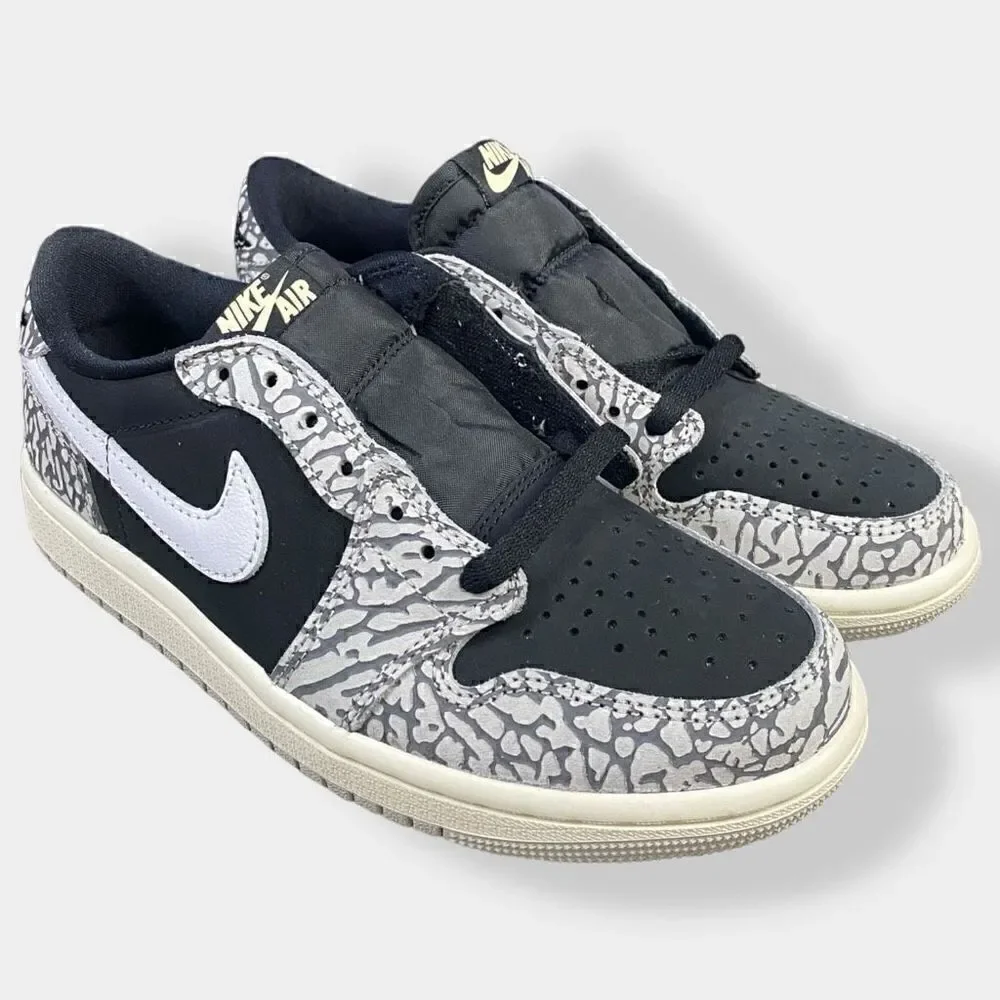 Nike Air Jordan 1 Retro Low OG Black Cement Sail CZ0790-001 Mens size 5/ 6.5 W